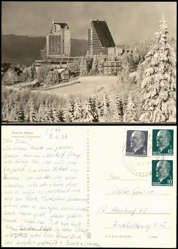 Ansichtskarte oberhof - ansichtskarte,