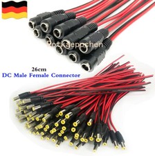 20/5 Stück DC Hohlstecker oder Buchse 5,5 x 2,1 mit Anschlußkabel Steckverbinder