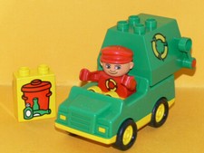 Lego® - Duplo - Müllwagen mit Fahrer und Müll-Ladung - gebr. -