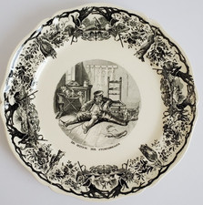 Alter Wandteller Villeroy & Boch, Frühstücksteller, Jagd