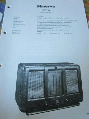 Schaltplan radio minerva 397 - schaltplan,