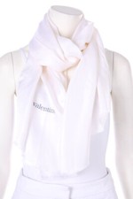 VALENTINO silk scarf Logo Print off-white