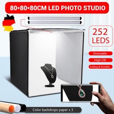 80x80x80CM Fotostudio Fotobox Set LED Lichtzelt Lichtbox Photobox Für Fotografie