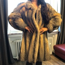 *Rarität *CrossFox Pelzmantel *Seltene Streifenoptik *Luxus *Top gepflegt *40/42