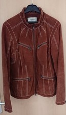 Schöne Jacke Leder Wildleder von Heine GR.40 in braun
