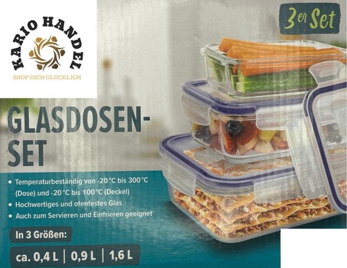 Glas klickboxen 3er set - glas-klickboxen, 3er-set
