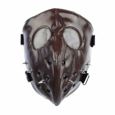 Leatherette maske mit - leatherette, spikes