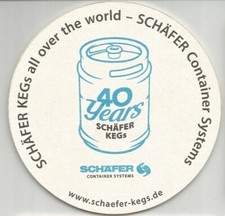 Schäfer KEGs - Bierdeckel-Sonderausgabe "40 years"