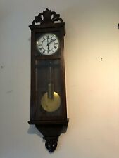 Alte Mini Wanduhr Mit 1 Gewicht (Biedermeier)