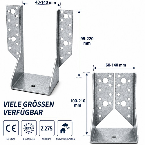 Balkenschuh stahl verzinkt - stahl,