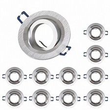 10x Einbaurahmen MR16 SET 68mm inkl MR16 12V Sockel 1661 Einbauspots | Einbaust