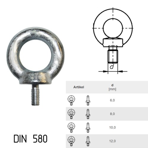 Ringschrauben din 580 - din,