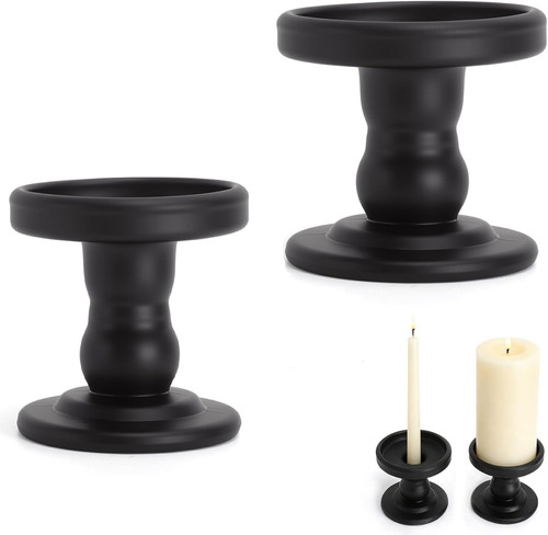 2er set schwarze kerzenhalter - schwarze,