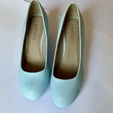 Bellissima Damen Pumps Keilabsatz – Größe 38 – Hellblau / Türkis