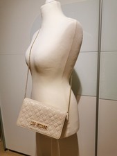 Love Moschino Tasche Handtasche Beige mit Gold Crossbody Neuwertig original 