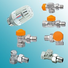 Heimeier Eclipse Thermostatventil Durchgang Eck Winkel Axial 1/2" Thermostatkopf
