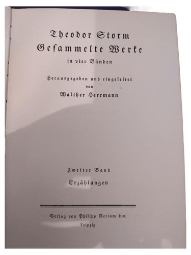 Theodor storm gesammelte - gesammelte, werke