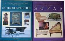 Konvolut 2 Stück Kataloge Geschichte der Möbel  1x Sofas + 1x Schreibtische