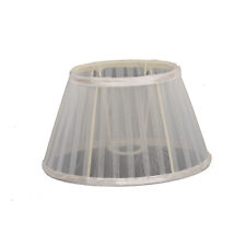 Lampenschirm für Tischleuchte in Oval Organza Weiß Tischlampe Wandleuchte 25-...
