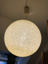 Space Age Deckenlampe Glas Granuliert Hängeleuchte Kugel ~1970er