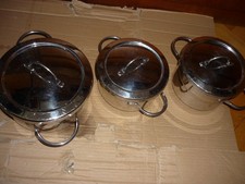 WMF transtherm Topfset 3 Töpfe Kochtöpfe Topf Edelstahl  mit Deckeln  Kochtopf