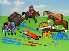 Playmobil Western Kavallerie Wagen Kutsche Kanone Pferde Set 5249 (NP 125 Euro)