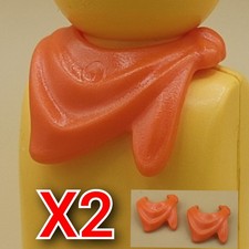 Playmobil X2 orangefarbenes Taschentuch #Cowboy# Banditen-Dieb-Kowboy-Bergman...