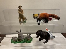 Wald und Wild Tiere Bully Bullyland  4 x Figur Roter Panda, Erdmännchen, Biber..