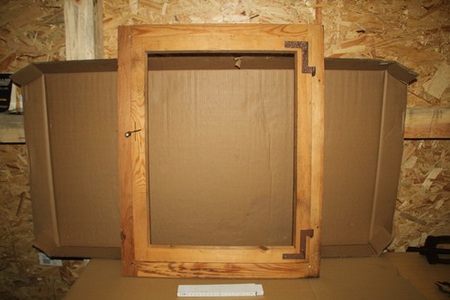Altes holzfenster mit - mit, rahmen