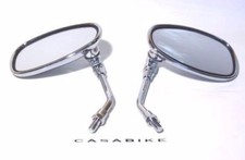 2x Rückspiegel Verchromt Gewinde M10 Roller  Motorroller Retro ZNEN NOVA