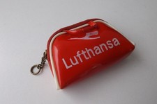 Lufthansa German Airlines Handtasche rot Stewardess Barbie 50er Flight Werbung