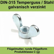 M8 DIN 315 Flügelmutter