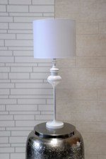 Tischleuchte Metall Lack Weiß