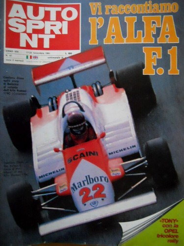 Autosprint 1981 alfa f1 - 47, l'alfa