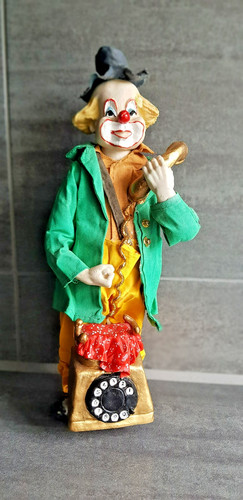Handbemalte clown figur - handbemalte, clown-figur