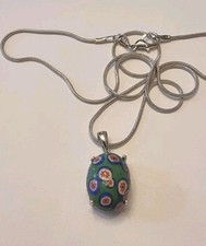 Silber millefiori cabochon - millefiori,