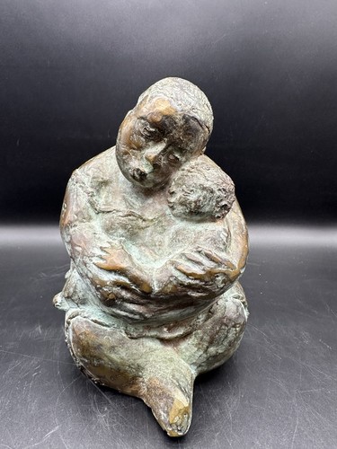 Bronze figur mutter mit kind - figur,