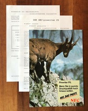 NEC Pinwriter P5 - Nadeldrucker - Broschüre Vintage, NEU + Druckprobe