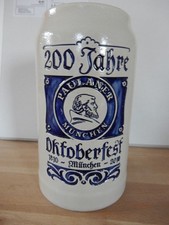 Oktoberfest zum 200 Jahr-Jubiläum Steingut Krug Paulaner 1,0 L 2010
