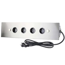 Steckdosenleiste Eckleiste Steckdosenelement Edelstahl 4er 16A 250W 