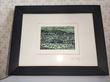 T. Harding 07 - Linoldruck limitiert 23/100 - Village in the lower Troodos, Cypr