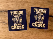 2x Tuning Aufkleber Crime