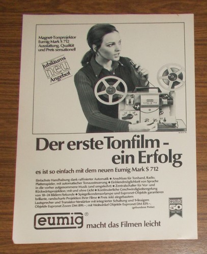 Seltene werbung vintage eumig - werbung,