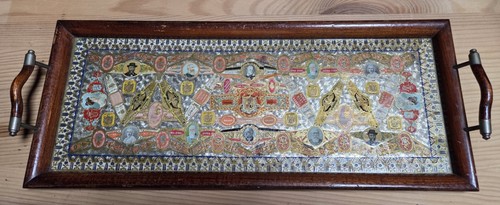 Vintage holz tablett - vintage, holz-tablett/anreiche