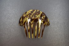 antiker Haarkamm aus Horn mit 5 Zinken und reich verziert. Art Deco um 1930