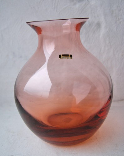 Glas vase 60er jahre - glas,