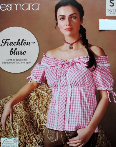 Damen trachtenbluse l - m,