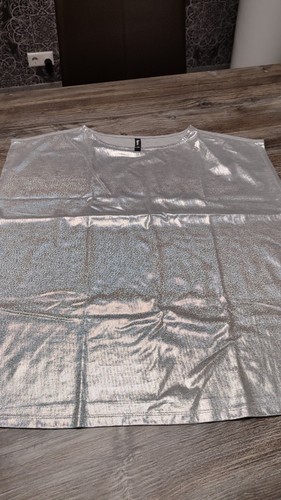 Glitzer shirt grau silber - glitzer,