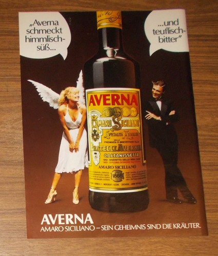 Seltene werbung averna - seltene, amaro