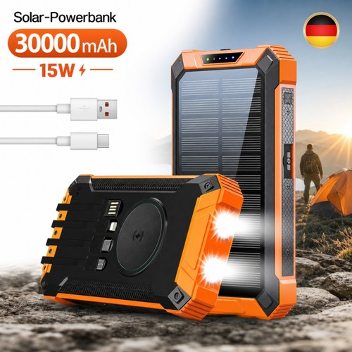 Solar powerbank 30000mah - powerbank, 15w